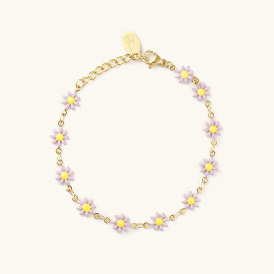 Lilac Daisy Anklet