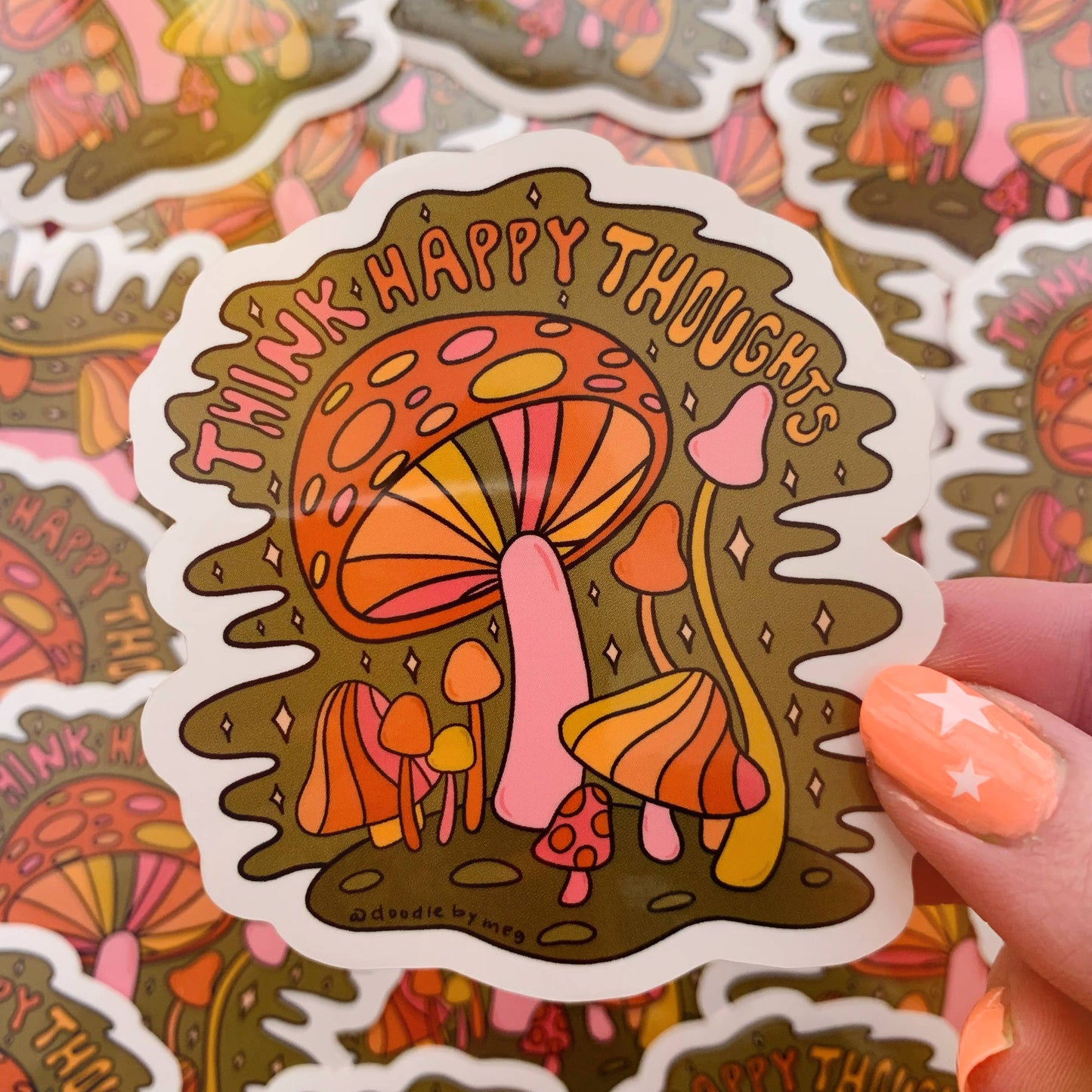 Think Happy Thoughts Sticker