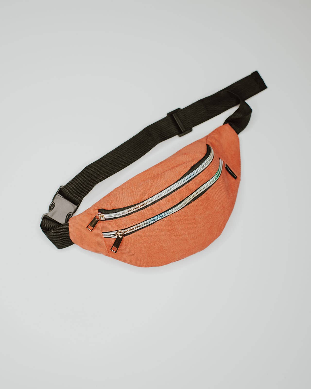 Load image into Gallery viewer, Salmon Rainbow Zipper Fanny Pack

