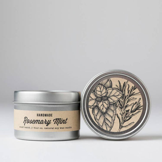 Rosemary Mint : Travel Tin Candle
