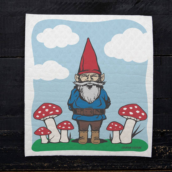 Load image into Gallery viewer, Garden Gnome Swedish Dishcloth
