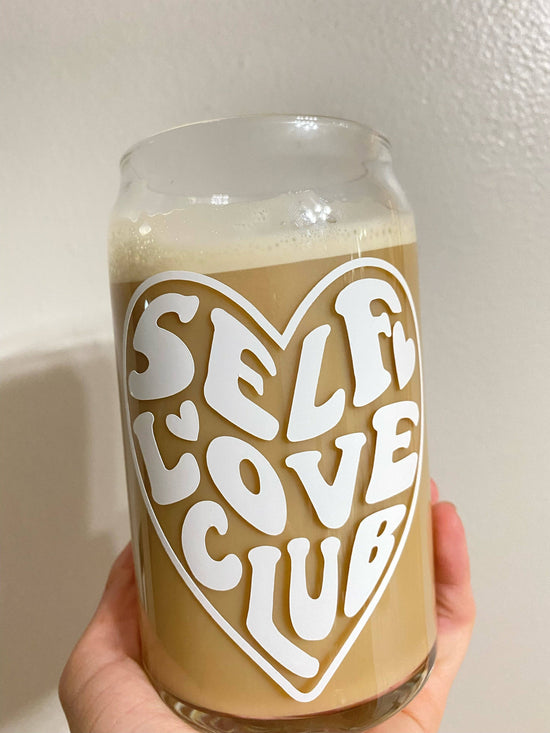 Self Love Club Glass Can Cup