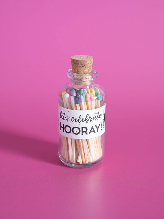 Let's Celebrate HOORAY Mini Apothecary Vintage Matches