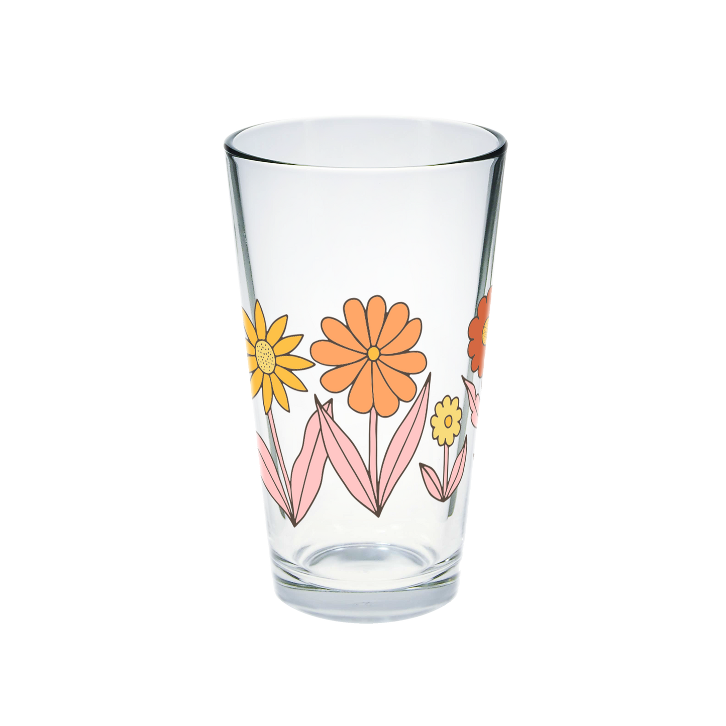 Flower Power Big Flowers Pint Glass