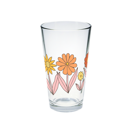 Flower Power Big Flowers Pint Glass