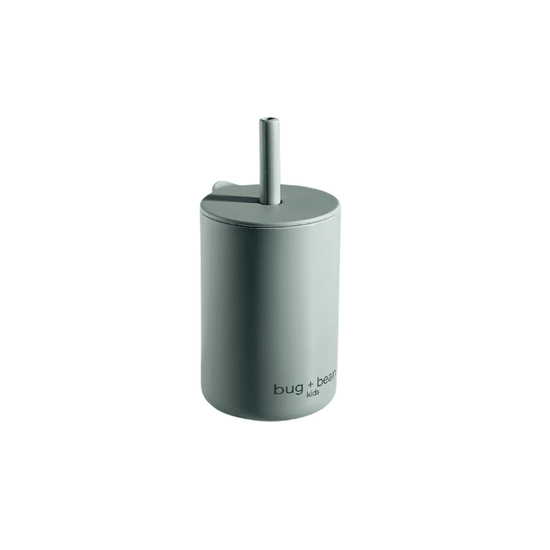 Silicone Cup with Lid + Straw, Cloud