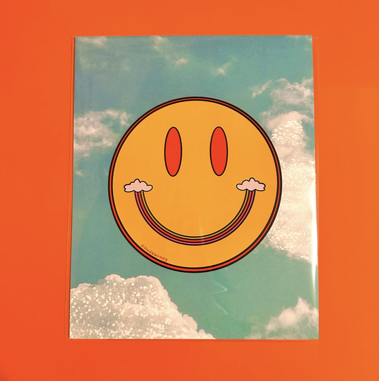 Load image into Gallery viewer, Rainbow Smiley Art Print

