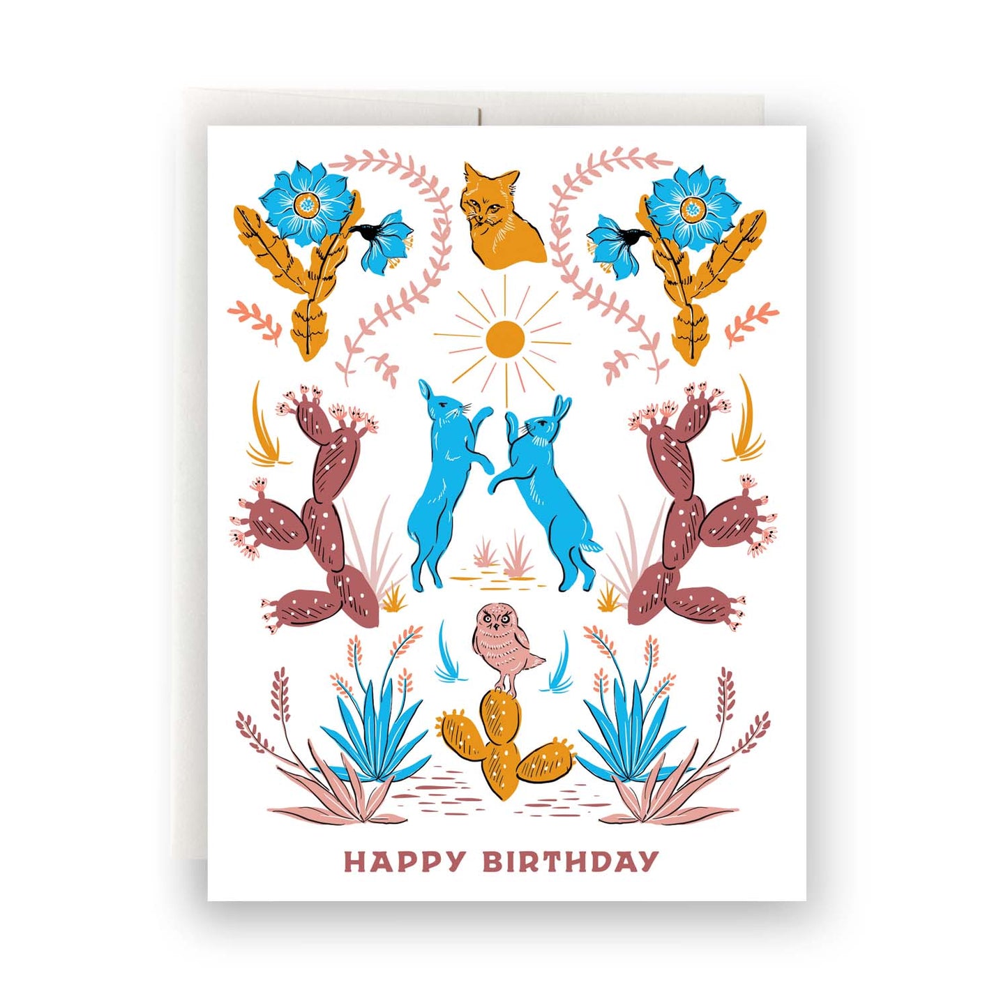 Desert Folk Birthday Greeting Card