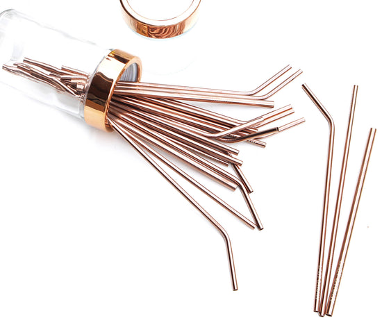 Load image into Gallery viewer, Last Straw - Rose Gold Stainless Steel Straw
