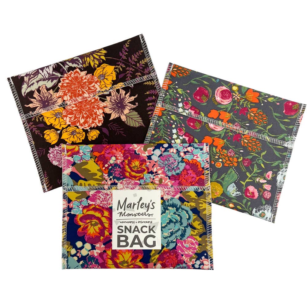 Load image into Gallery viewer, Floral print Cotton Snack Bags

