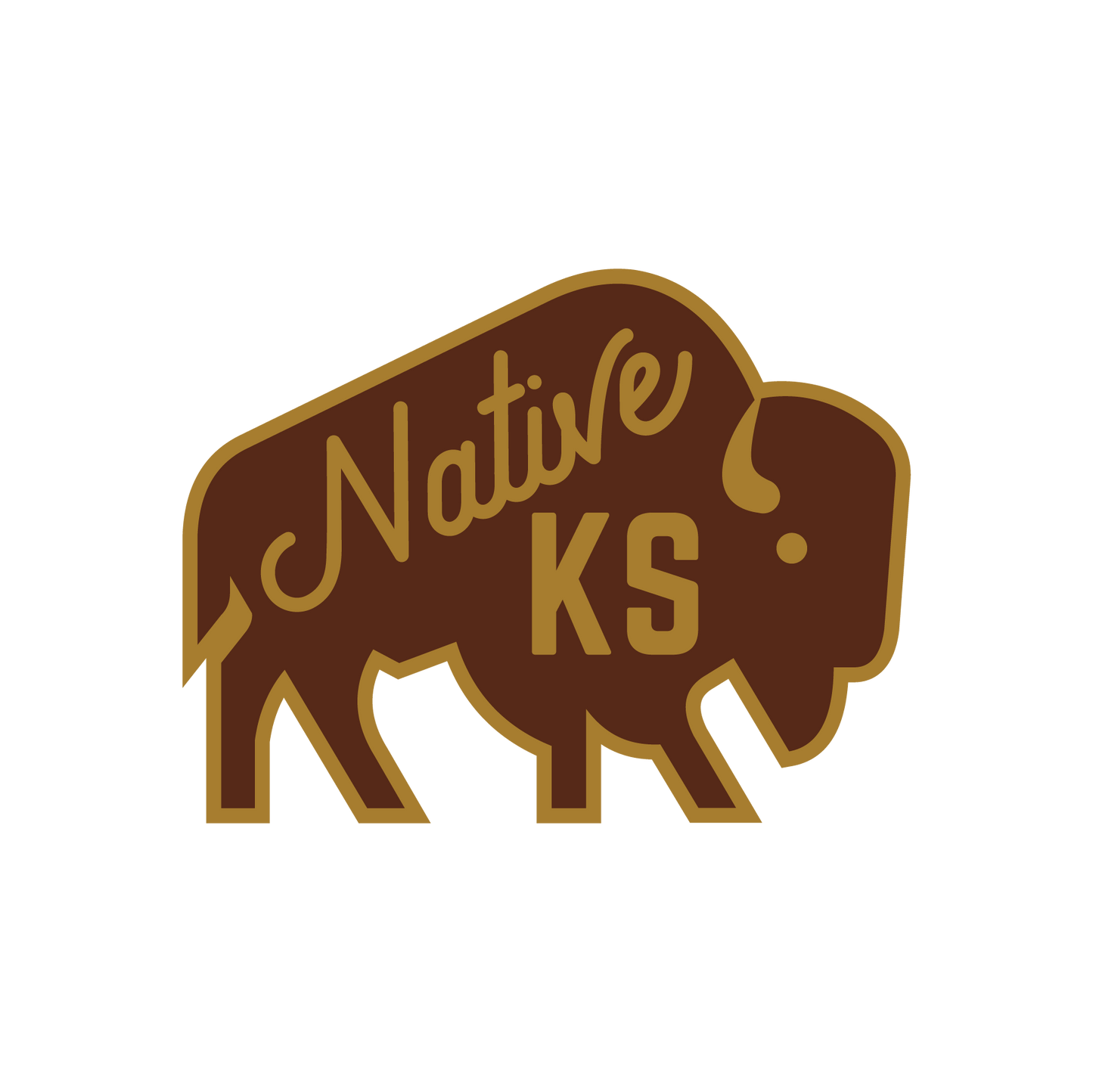 Kansas Native Bison Sticker