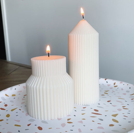 Short Ribbed Candle