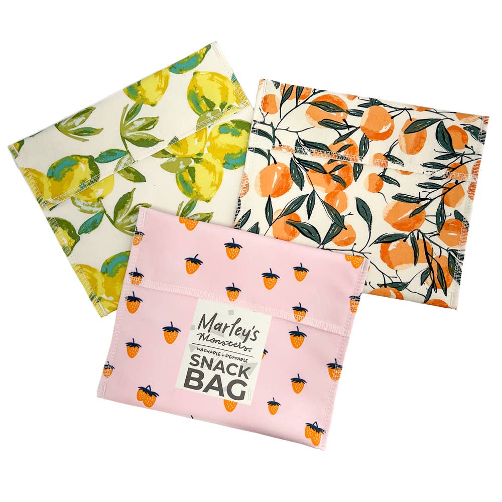 Citrus and Fruit Cotton Snack Bags