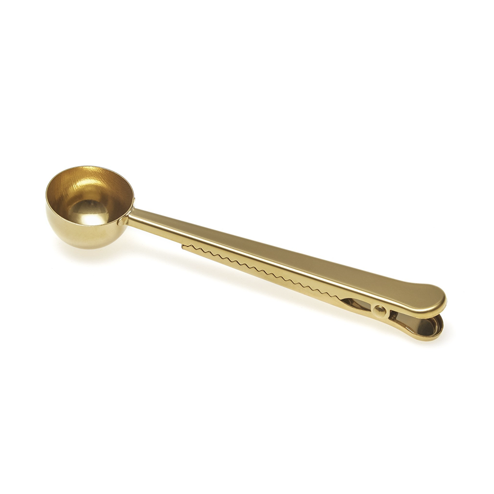 Gold Coffee Scoop Clip