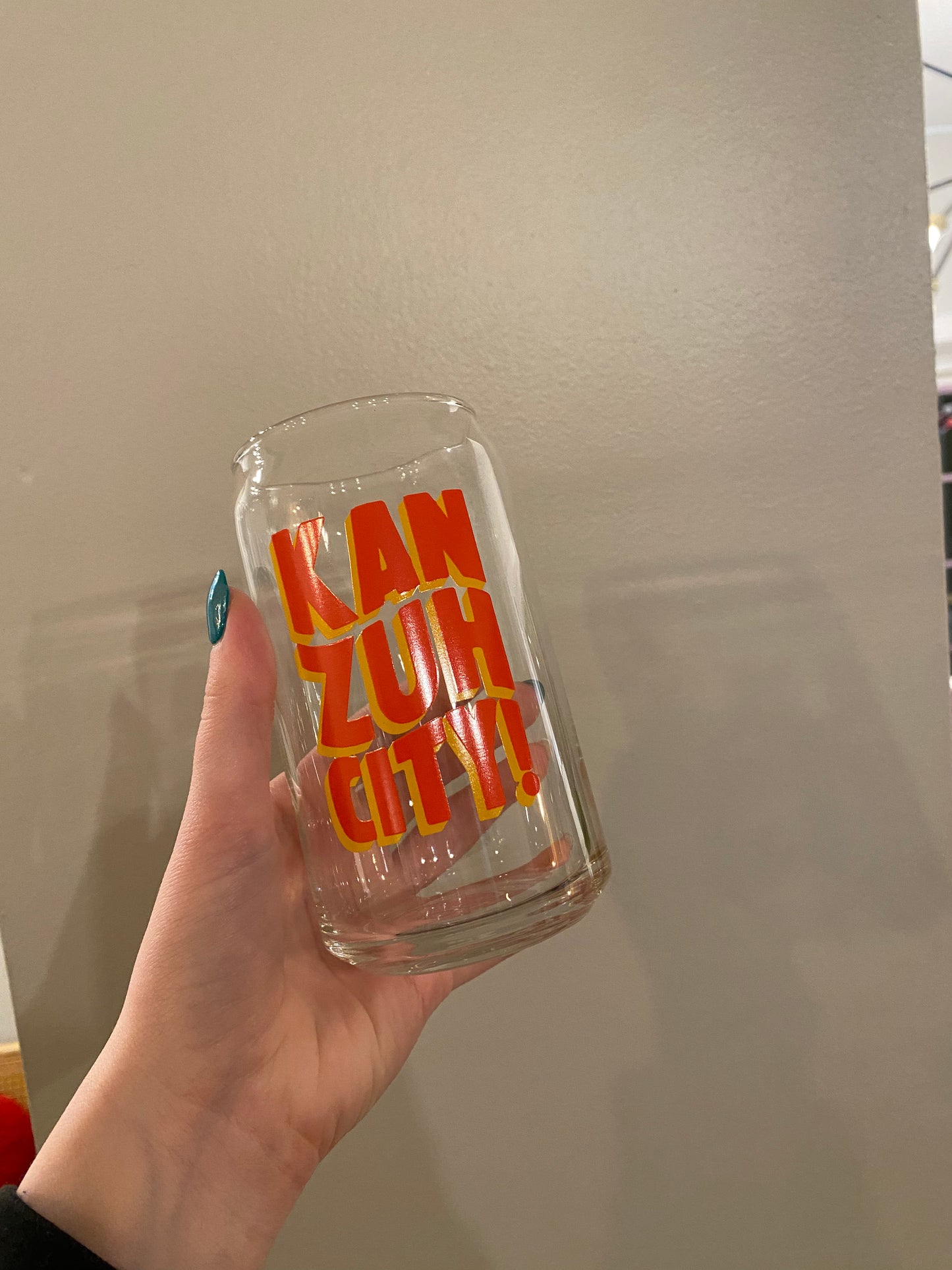 Kan Zuh City Beer Can Glass