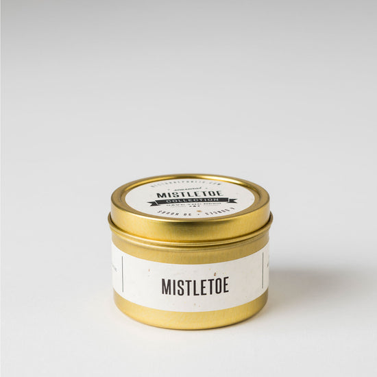 Mistletoe Travel Tin Candle
