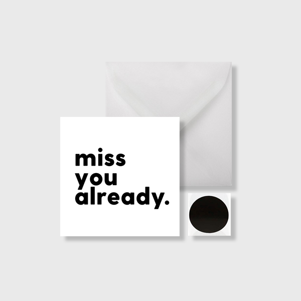 miss you already mini card
