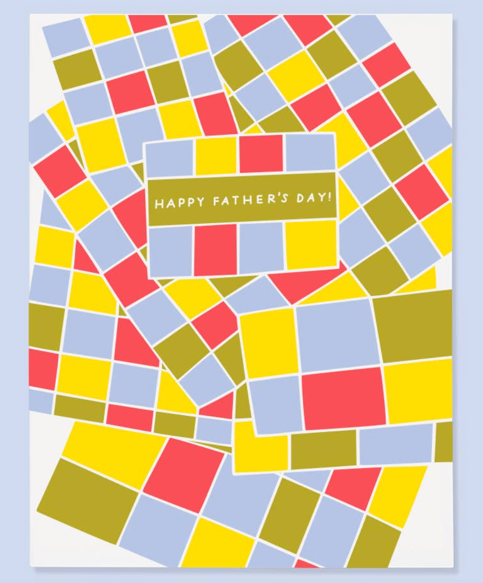 Checkered Fathers Day Card