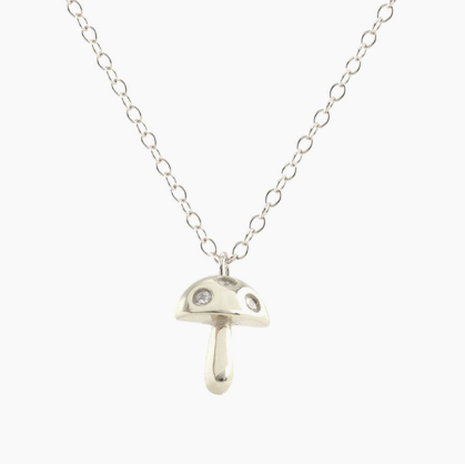 Load image into Gallery viewer, Mushroom Sterling Silver Necklace
