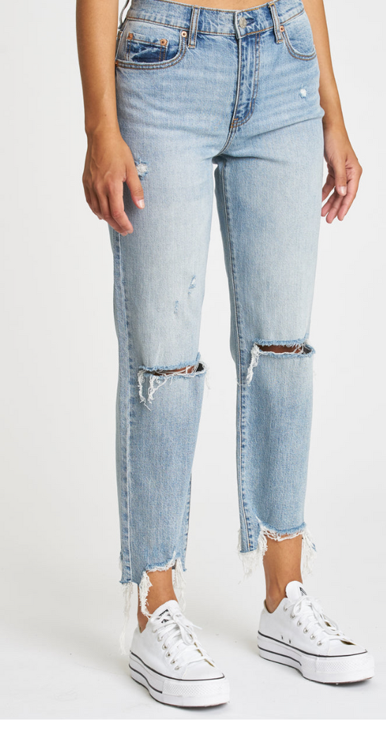 Sorry High Rise Straight Up Jeans