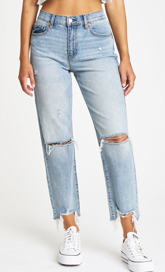 Sorry High Rise Straight Up Jeans