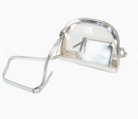 Load image into Gallery viewer, Half Moon Crossbody Clear Bag
