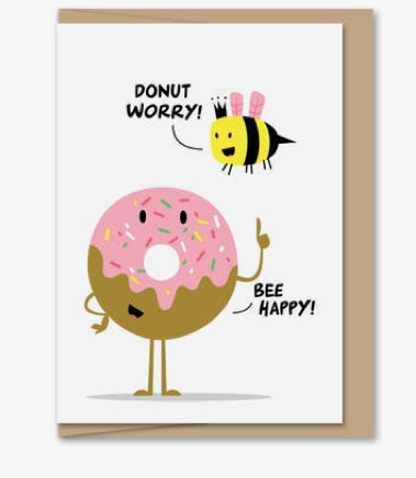 Mini Donut and Bee Card