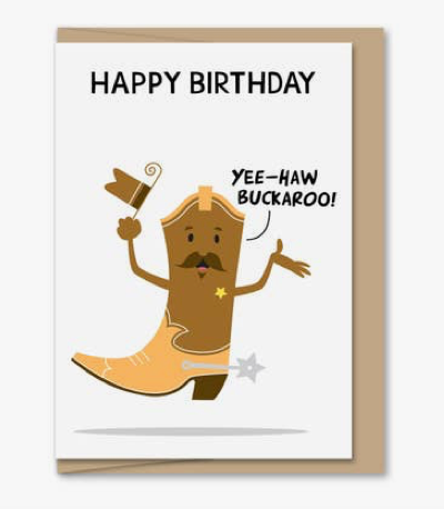 Mini Buckaroo Birthday Card