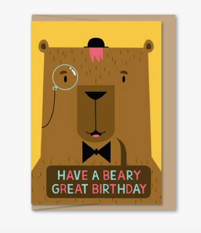 Load image into Gallery viewer, Mini Beary Birthday Card
