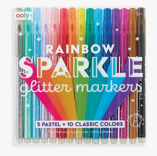 Load image into Gallery viewer, Rainbow Sparkle Glitter Markers
