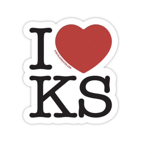 I Love KS Sticker