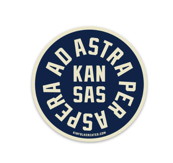 Adastra per Aspera Kansas Sticker