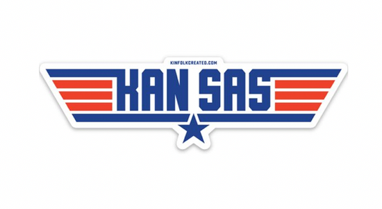 Top Gun Kansas Sticker