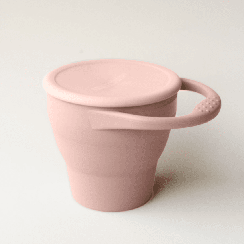 Load image into Gallery viewer, Foldable Silicone Snack Cup, Misty Rose
