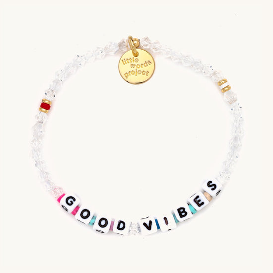 Load image into Gallery viewer, Good Vibes Little Words Bracelet
