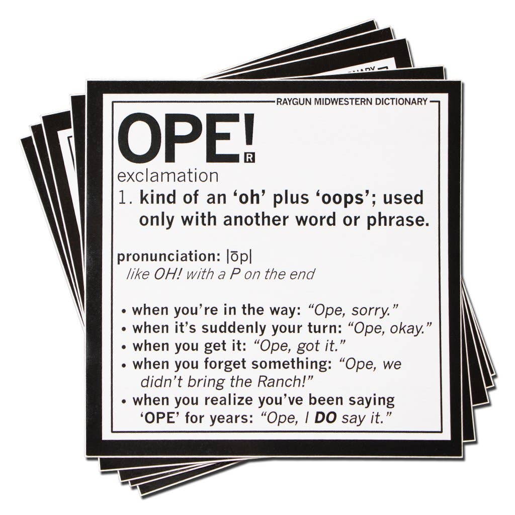 Ope Definition Sticker