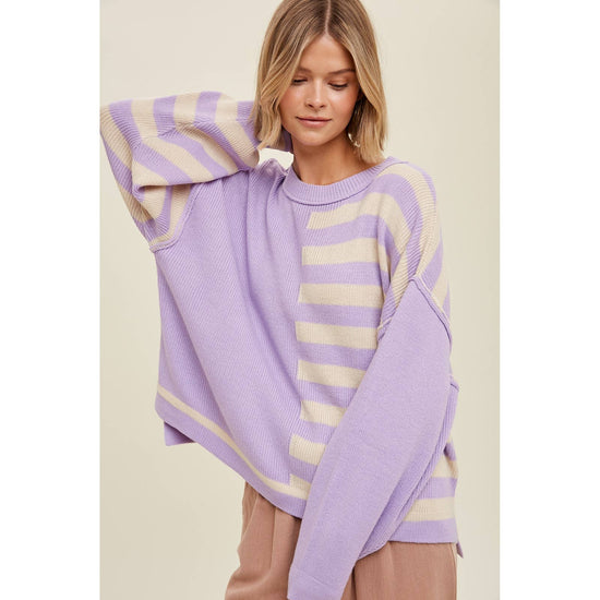Lavender Lane Colorblock Sweater
