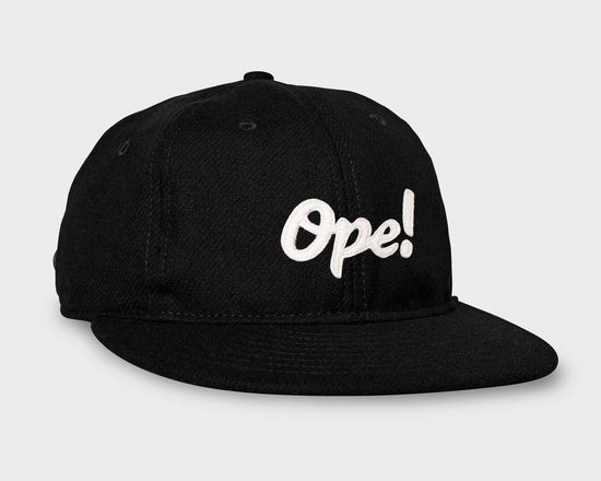 Ope Black Vintage Flatbill Hat