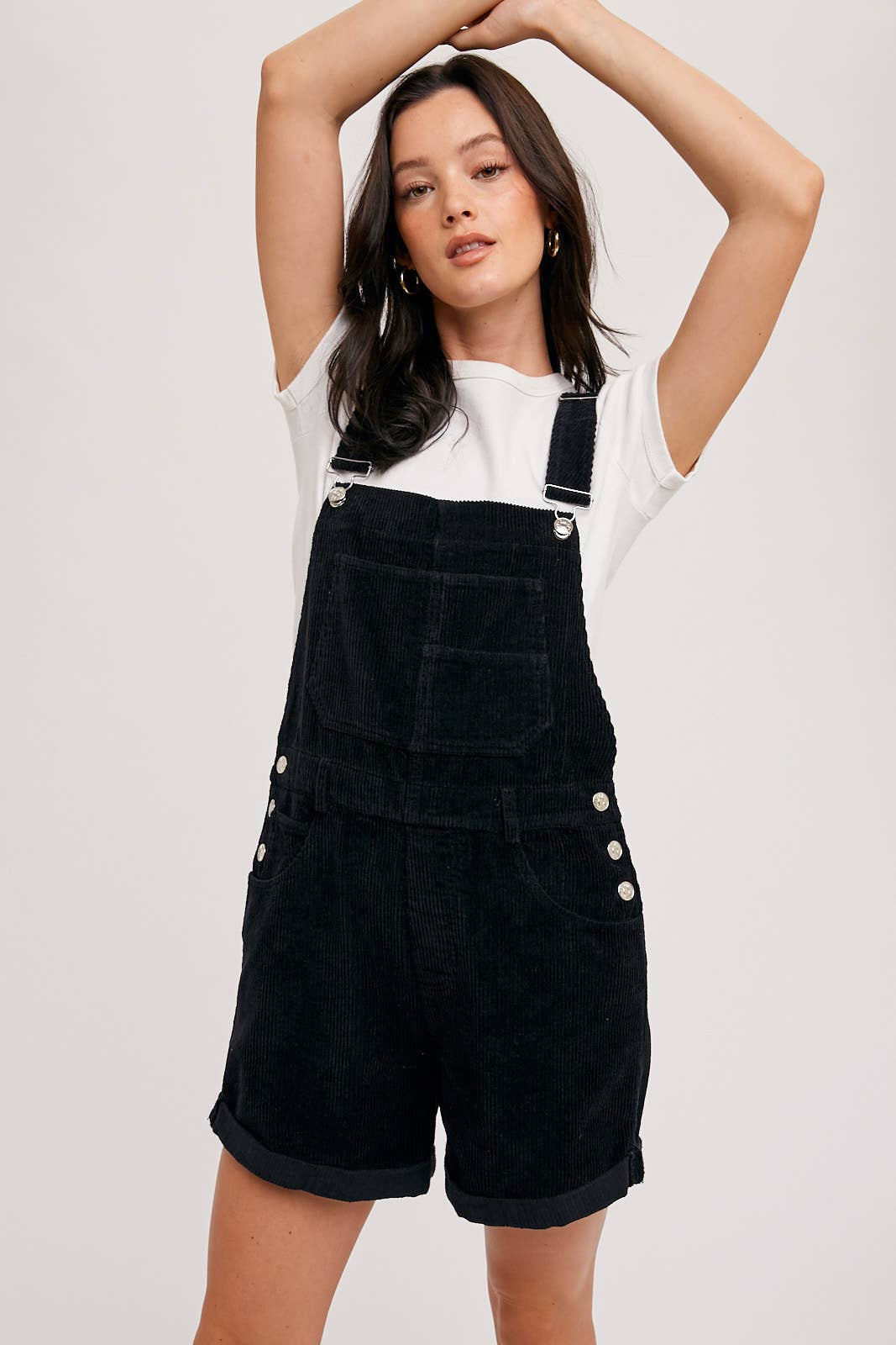 Corduroy Overall Shorts