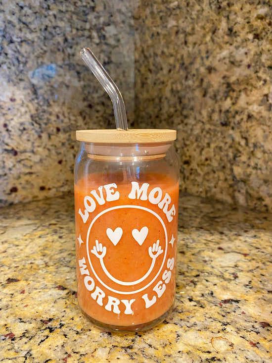 Love More Glass Can Cup