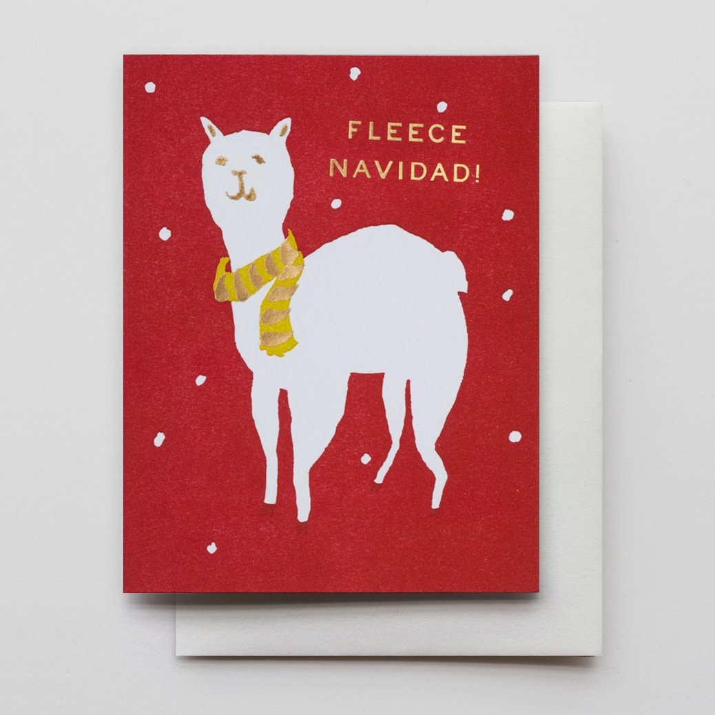 Navidad Alpaca Card