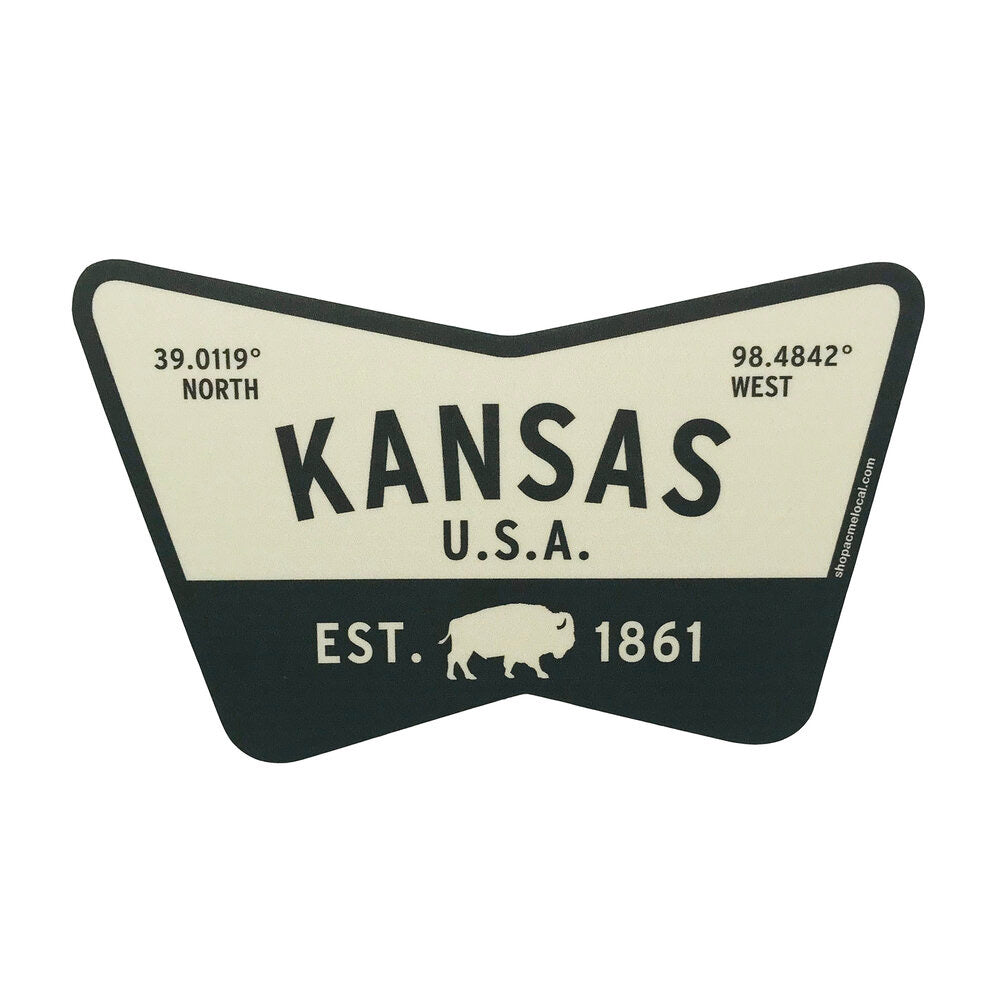 Kansas USA Wingback Sticker