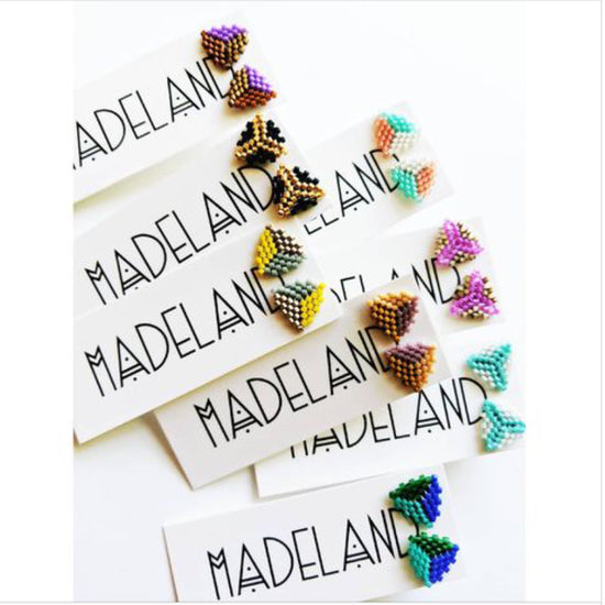 Load image into Gallery viewer, Madeland Stud Beaded Earrings
