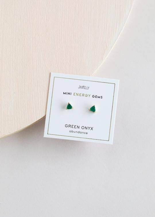 Green Onyx Mini Energy Earrings