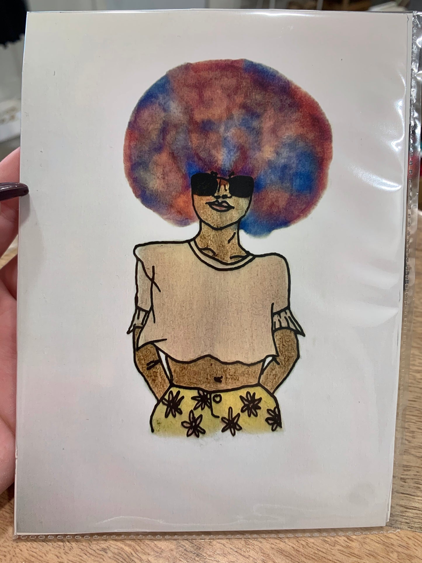 Painted Afro Print