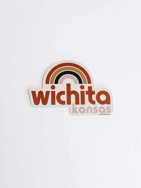 Load image into Gallery viewer, Retro Wichita Rainbow Sticker
