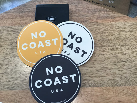 No Coast Stickers in various colors