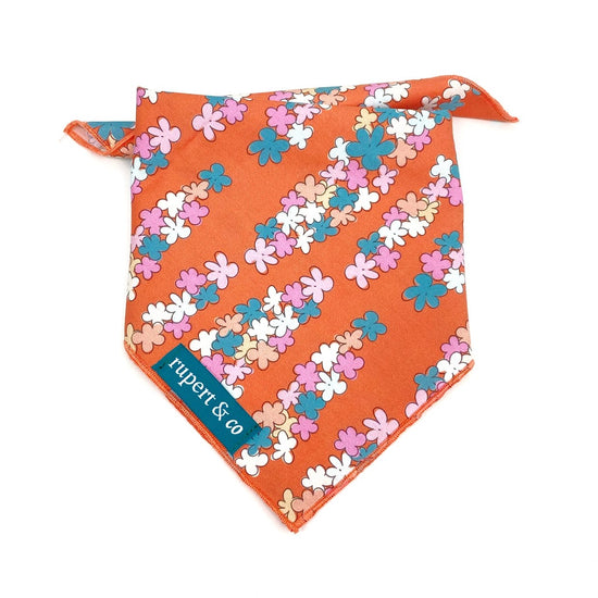 Load image into Gallery viewer, Coral Floral Dog Bandana
