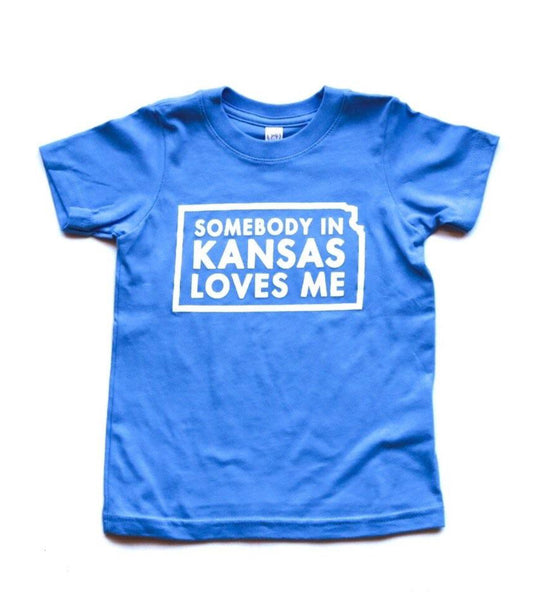 Load image into Gallery viewer, Somebody in Kansas Loves Me Toddler Tee
