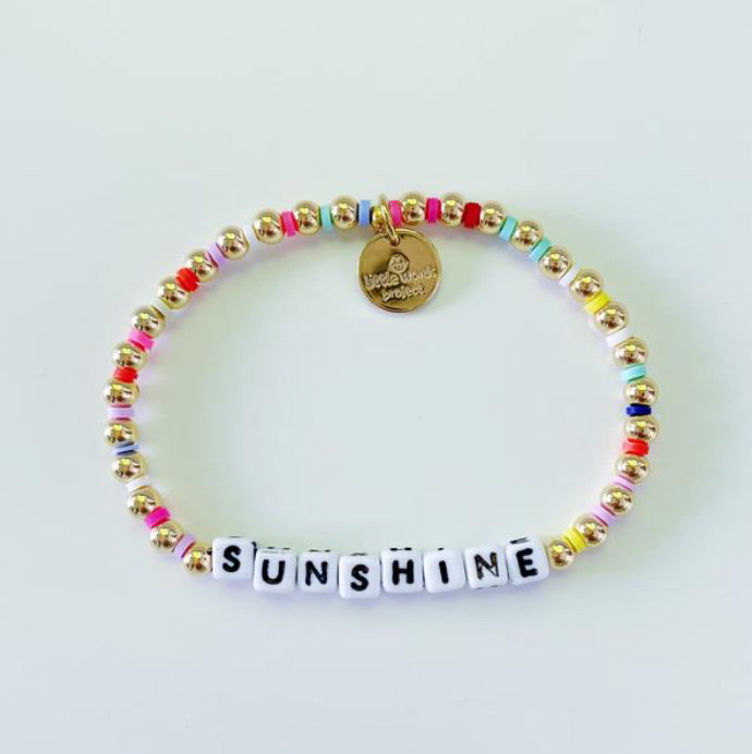Sunshine ~ Waterproof Gold Little Words Bracelet – Clifton Collective